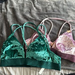 Victoria’s Secret Pink Velvet Bralette Bundle